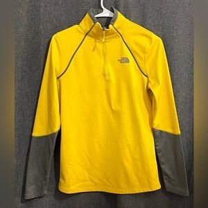 The North Face Yellow & Gray Half-Zip Pullover